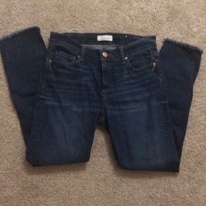 LOFT Modern Skinny Raw Petal Hem Jeans